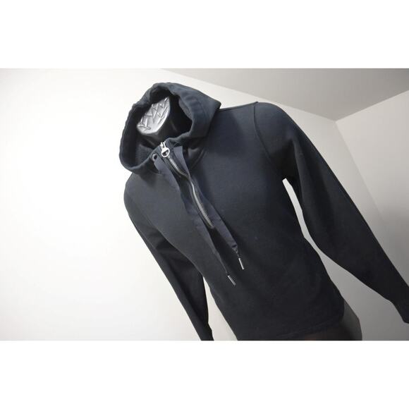 Athleta Fleece Hoodie Stretch Pullover Black Athletic Sweater Womens Small - Picture 2 of 9